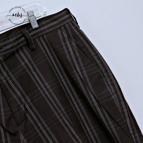 Bundle of 2 Burnside Men's Cotton Blend Plaid Shorts - Picture 3 of 14